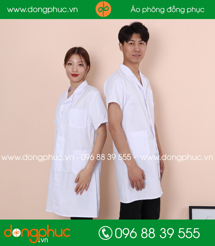 Áo blouse đồng phục y tá - Bác sĩ màu trắng 